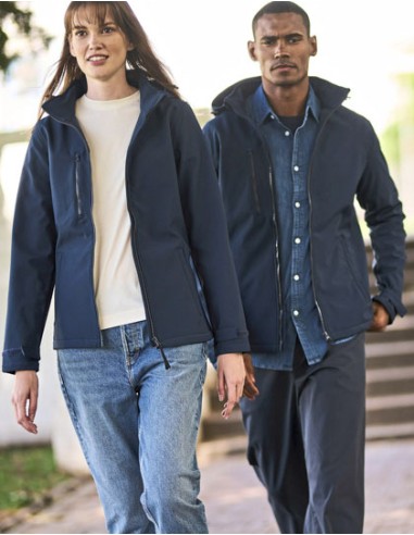 REG-TRA702-Womens Venturer 3-Layer Printable Hooded Softshell Jacket